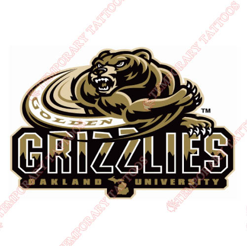 Oakland Golden Grizzlies Customize Temporary Tattoos Stickers NO.5733